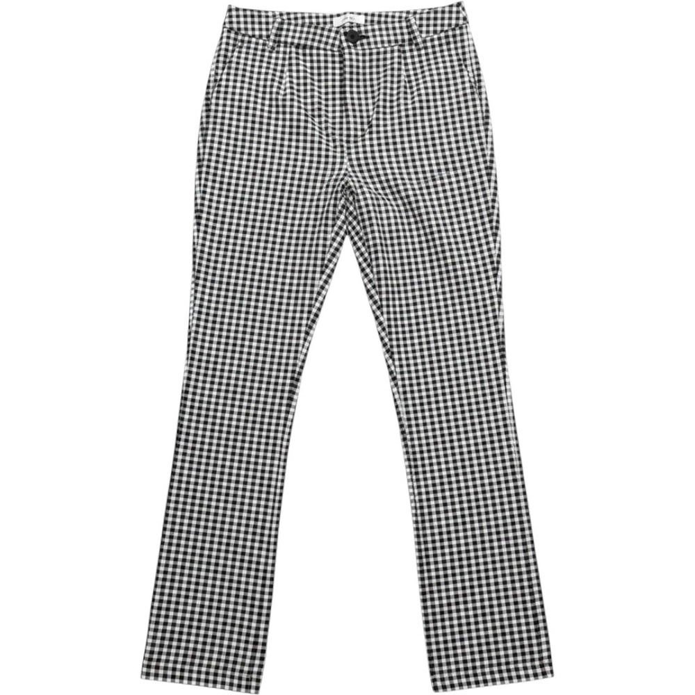 Maeve by Anthropologie Black White Gingham Check Slim Trousers Pants US 2 UK 6